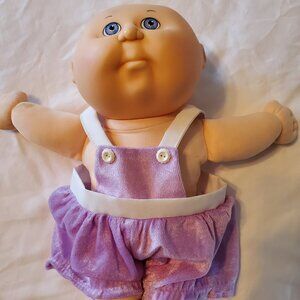 Vintage 1991 Cabbage Patch Kid Baldie Baby with Violet Eyes (Needs a little TLC)